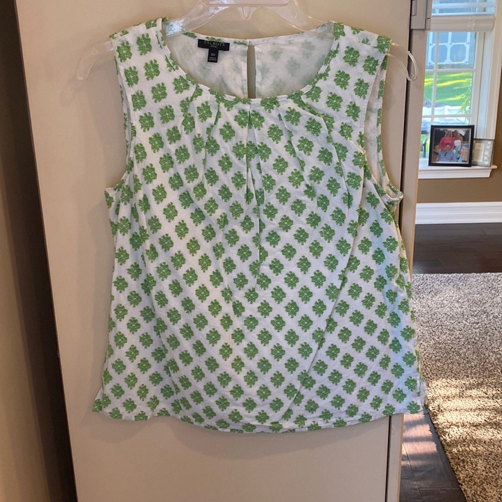 Talbots women’s petite patterned shoulderless shirt